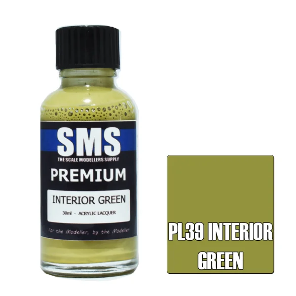 The Scale Modellers Supply (SMS) Premium US INTERIOR GREEN 30ml - Paints