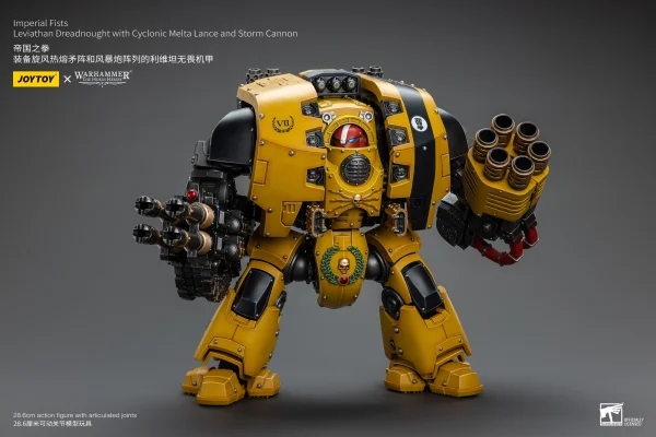 Imperial Fists Leviathan Dreadnought with Cyclonic Melta Lance and Storm Cannon