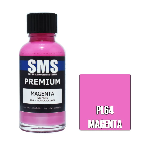 The Scale Modellers Supply (SMS) Premium MAGENTA RAL4010 30ml - Paints