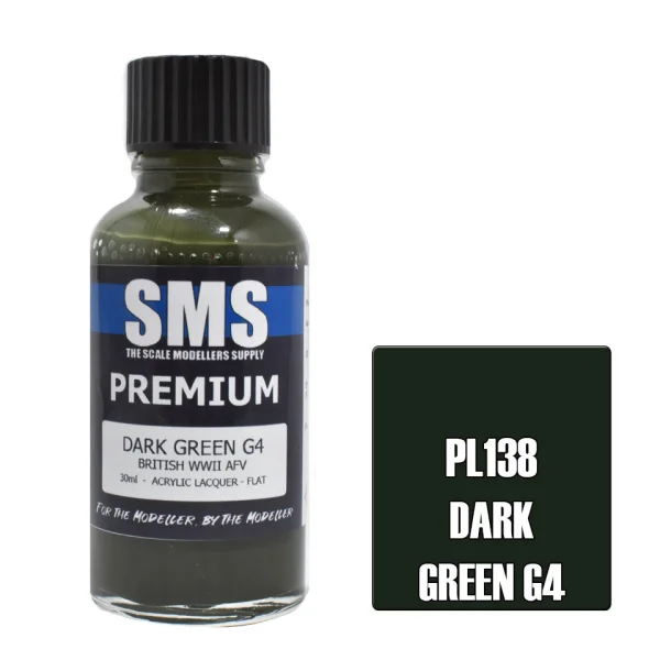 The Scale Modellers Supply (SMS) Premium DARK GREEN G4 30ml - Paints