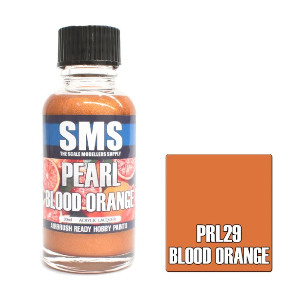 The Scale Modellers Supply (SMS) Pearl BLOOD ORANGE 30ml - Paints