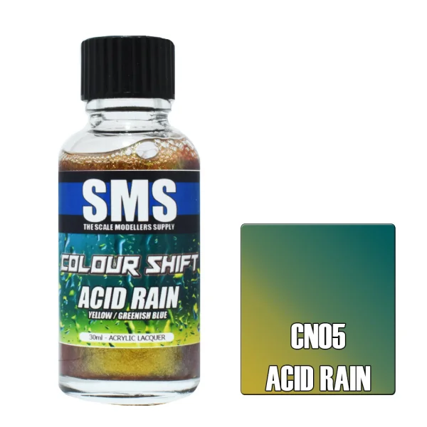 The Scale Modellers Supply (SMS) Colour Shift ACID RAIN (YELLOW / GREENISH BLUE) 30ml - Paints