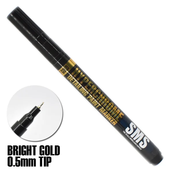 The Scale Modellers Supply (SMS) HYPERCHROME MARKER (BRIGHT GOLD) 0.5mm - Brushes & Markers