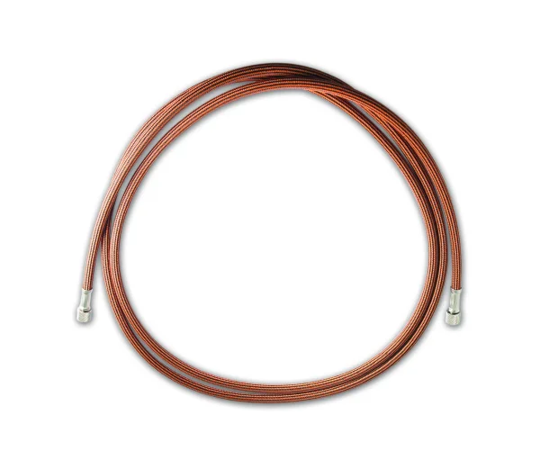 2M BLACK & ORANGE BRAIDED HOSE, 1/8*1/8