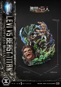 Prime 1 Studio Ultimate Premium Masterline  TV animation Attack On Titan  Levi versus Beast Titan Bonus Version - Attack on Titan - photo 40