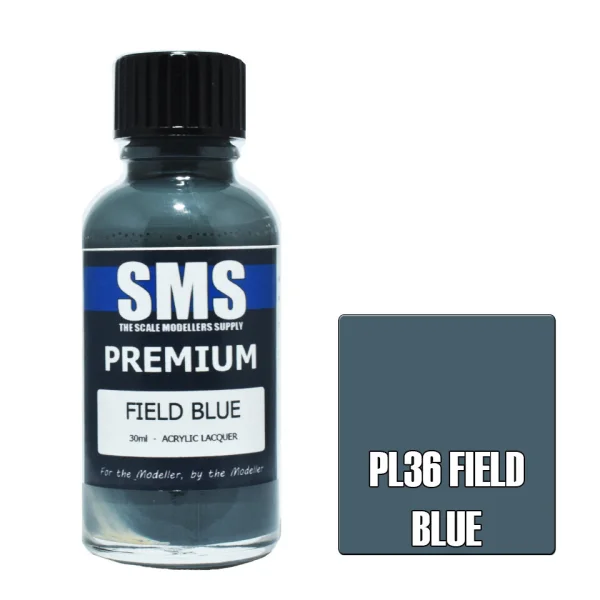 The Scale Modellers Supply (SMS) Premium FIELD BLUE RAL5008 30ml - Paints