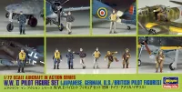 Hasegawa [X72-8] 1:72 W.W.II PILOT FIGURE SET (JAPANESE, GERMAN, U.S./BRITISH PILOT FIGURES) - Scale Kits - photo 1