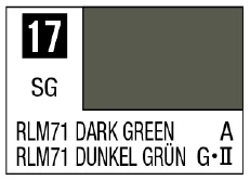 Mr. Color 17 - RLM71 Dark Green (Semi-Gloss/Aircraft)