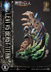 Prime 1 Studio Ultimate Premium Masterline  TV animation Attack On Titan  Levi versus Beast Titan Bonus Version - Attack on Titan - photo 27