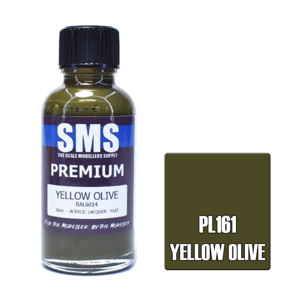 The Scale Modellers Supply (SMS) Premium YELLOW OLIVE RAL6014 30ml - Paints
