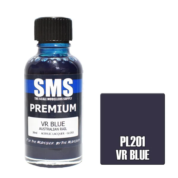 The Scale Modellers Supply (SMS) Premium VR BLUE (AUSTRALIAN RAIL) 30ml - Paints