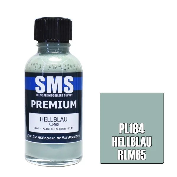 The Scale Modellers Supply (SMS) Premium HELLBLAU RLM65 30ml - Paints