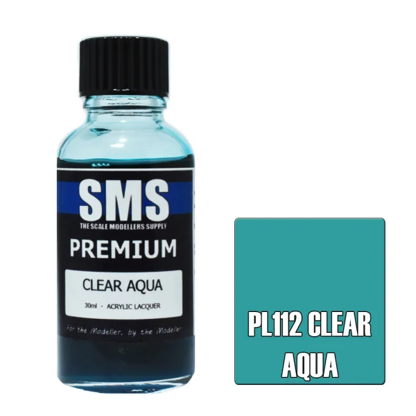The Scale Modellers Supply (SMS) Premium CLEAR AQUA 30ml - Paints