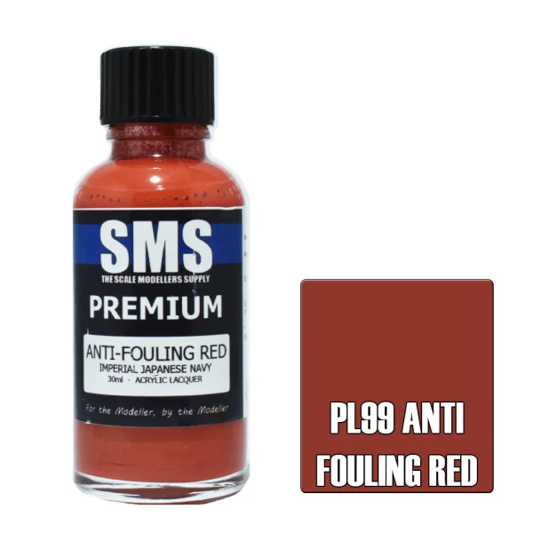 The Scale Modellers Supply (SMS) Premium ANTI FOULING RED 30ml - Paints