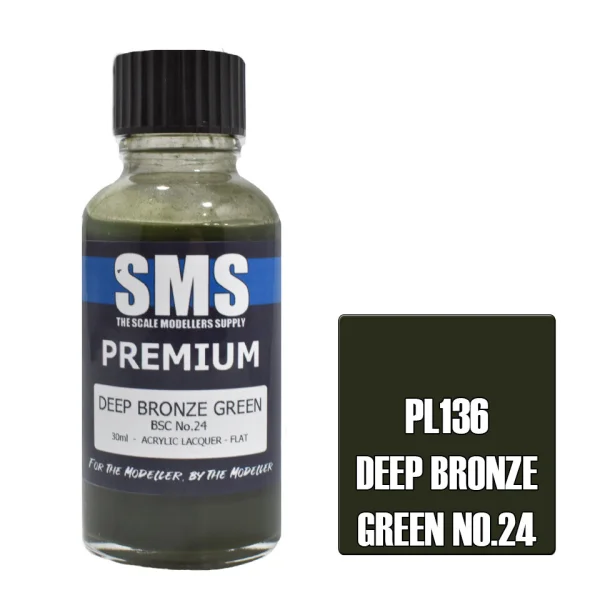 The Scale Modellers Supply (SMS) Premium DEEP BRONZE GREEN BSC No.24 30ml - Paints