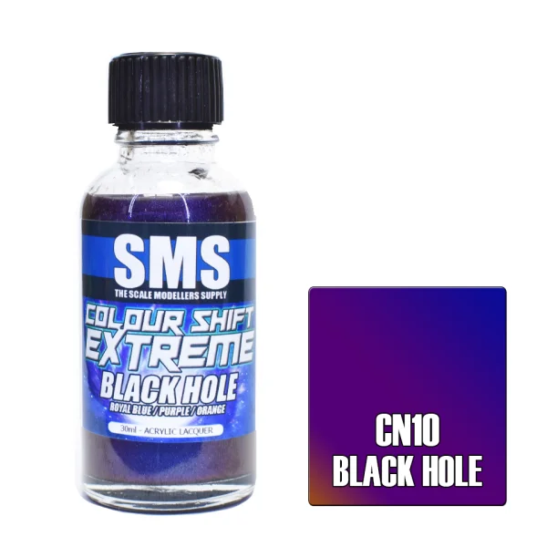 The Scale Modellers Supply (SMS) Colour Shift Extreme BLACK HOLE (ROYAL BLUE/PURPLE/ORANGE) 30ml - Paints