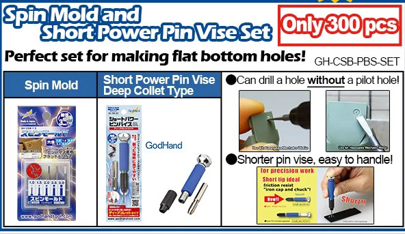 Spin Mold and Short Power Pin Vise Set