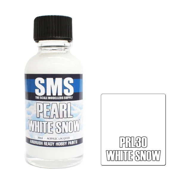 The Scale Modellers Supply (SMS) Pearl WHITE SNOW 30ml - Paints