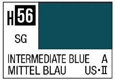 AQUEOUS HOBBY COLOR - H56 SEMI-GLOSS INTERMEDIATE BLUE (US NAVY AIRCRAFT)