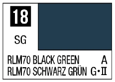 GSI Creos Mr. Color 18 - RLM70 Black Green (Semi-Gloss/Aircraft) - Paints