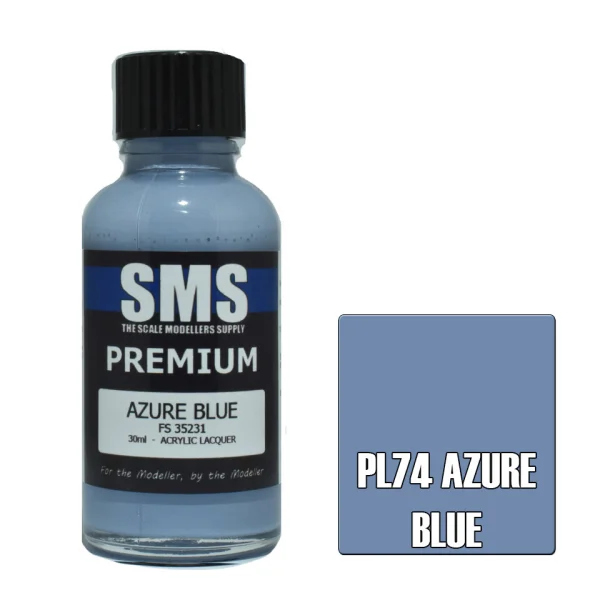 The Scale Modellers Supply (SMS) Premium AZURE BLUE FS35231 30ml - Paints