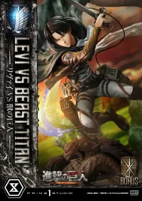 Prime 1 Studio Ultimate Premium Masterline  TV animation Attack On Titan  Levi versus Beast Titan Bonus Version - Attack on Titan - photo 60