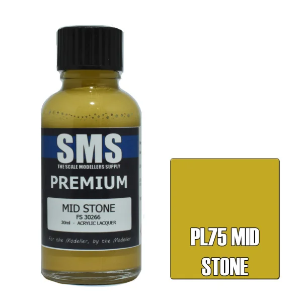 The Scale Modellers Supply (SMS) Premium MID STONE FS30266 30ml - Paints