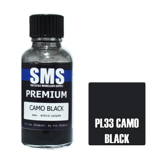 The Scale Modellers Supply (SMS) Premium CAMO BLACK FS37038 30ml - Paints