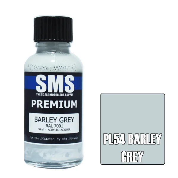 The Scale Modellers Supply (SMS) Premium BARLEY GREY RAL7001 30ml - Paints
