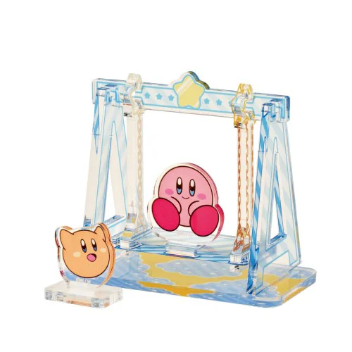 Moving Diorama Acrylic Stand (3) Swing (Kirby & Scarfy)