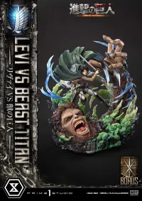 Prime 1 Studio Ultimate Premium Masterline  TV animation Attack On Titan  Levi versus Beast Titan Bonus Version - Attack on Titan - photo 31