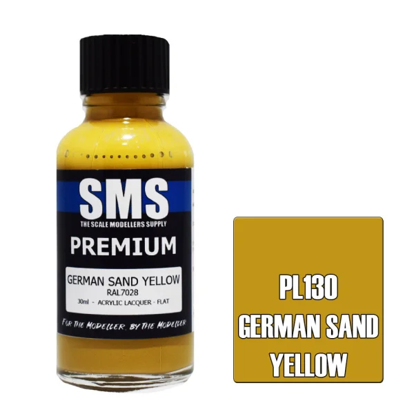 The Scale Modellers Supply (SMS) Premium GERMAN SAND YELLOW RAL7028 (LATE WAR) 30ml - Paints