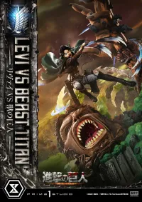 Prime 1 Studio Ultimate Premium Masterline  TV animation Attack On Titan  Levi versus Beast Titan Bonus Version - Attack on Titan - photo 48
