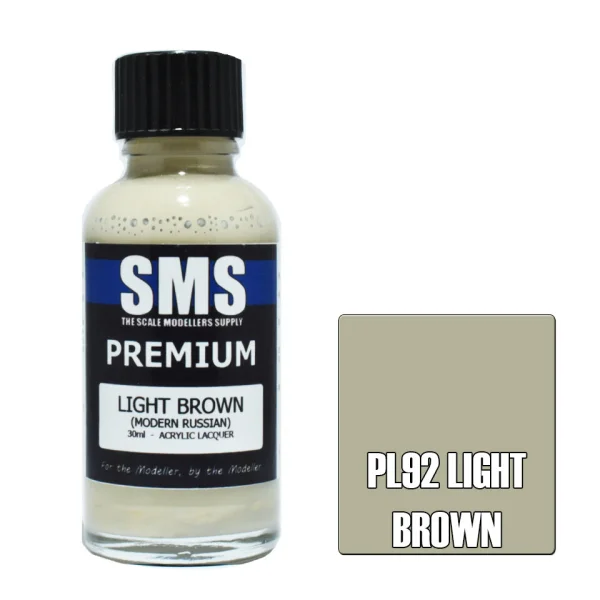 The Scale Modellers Supply (SMS) Premium LIGHT BROWN (MODERN RUSSIAN) 30ml - Paints