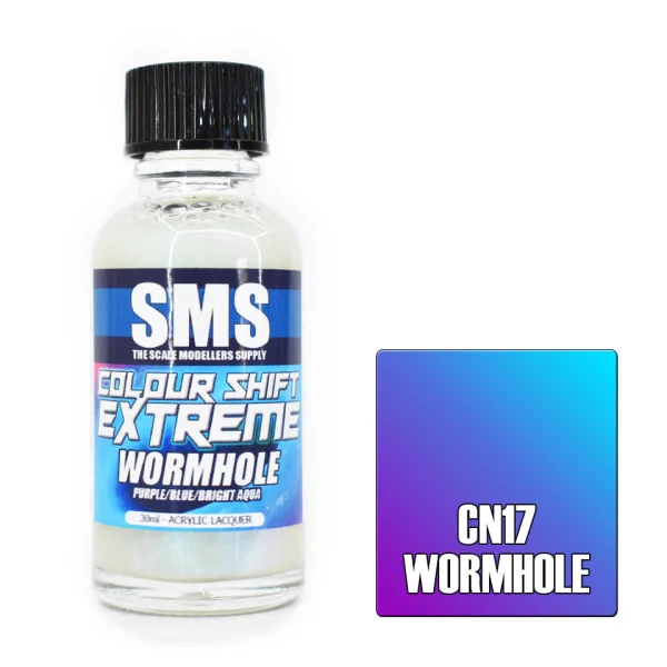 The Scale Modellers Supply (SMS) Colour Shift Extreme WORMHOLE (PURPLE/BLUE/BRIGHT AQUA) 30ml - Paints