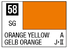 GSI Creos Mr. Color 58 - Orange Yellow (Semi-Gloss/Aircraft) - Paints