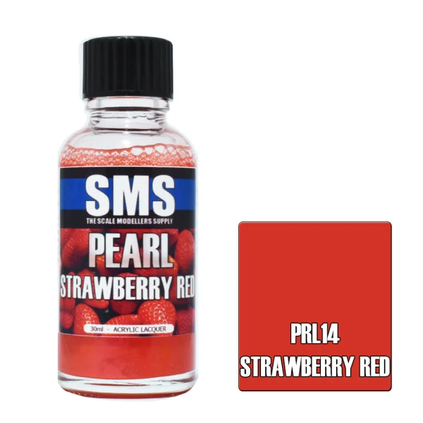 The Scale Modellers Supply (SMS) Pearl STRAWBERRY RED 30ml - Paints