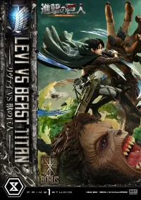 Prime 1 Studio Ultimate Premium Masterline  TV animation Attack On Titan  Levi versus Beast Titan Bonus Version - Attack on Titan - photo 59