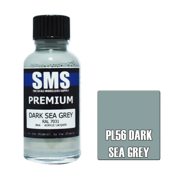 The Scale Modellers Supply (SMS) Premium DARK SEA GREY RAL7031 30ml - Paints