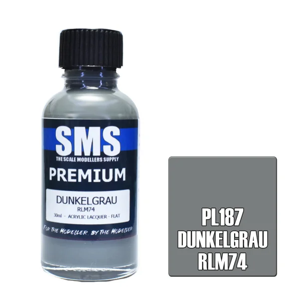 The Scale Modellers Supply (SMS) Premium DUNKELGRAU RLM74 30ml - Paints