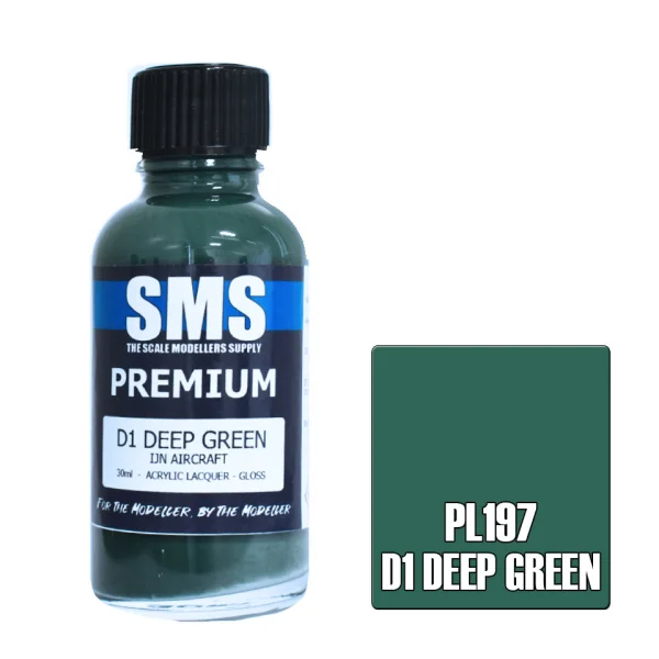 The Scale Modellers Supply (SMS) Premium D1 DEEP GREEN 30ml - Paints