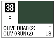 GSI Creos Mr. Color 38 - Olive Drab 2 (Flat/Tank) - Paints
