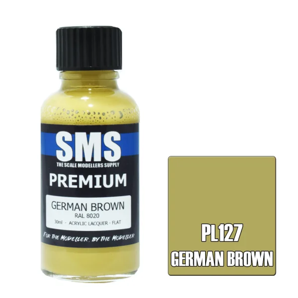The Scale Modellers Supply (SMS) Premium GERMAN BROWN RAL8020 30ml - Paints