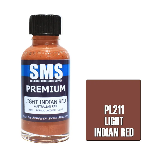 The Scale Modellers Supply (SMS) Premium LIGHT INDIAN RED 30ml - Paints