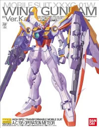 BANDAI HOBBY MG XXXG-01W Wing Gundam Ver. Ka - Mobile Suit Gundam Wing - photo 1