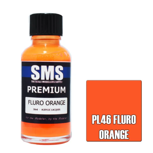 The Scale Modellers Supply (SMS) Premium FLURO ORANGE 30ml - Paints
