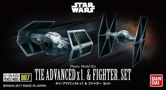 VEHICLE MODEL 007 TIE ADVANCED x 1 & FIGHTER SET