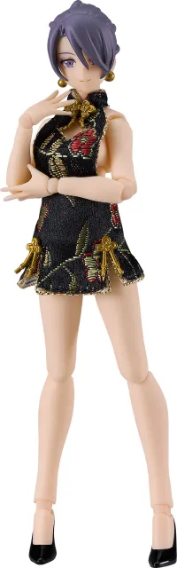 Max Factory figma Female Body (Mika) with Mini Skirt Chinese Dress Outfit (Black) - Action Figures - photo 2
