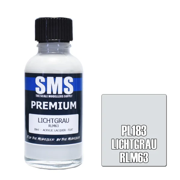 The Scale Modellers Supply (SMS) Premium LICHTGRAU RLM63 30ml - Paints