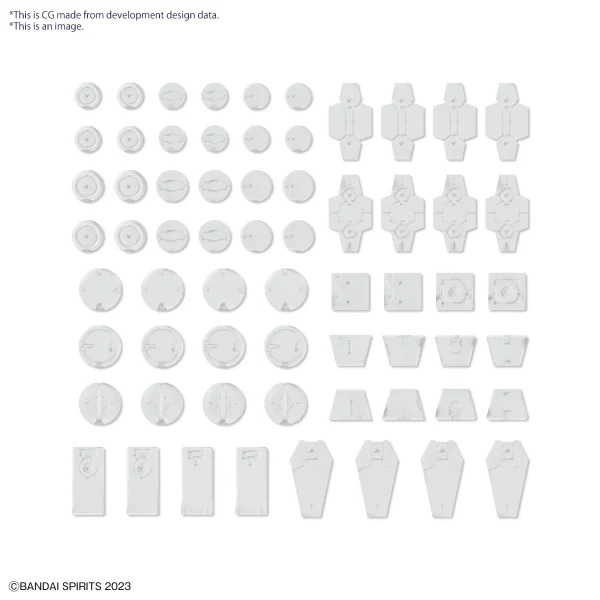 BANDAI HOBBY CUSTOMIZE MATERIAL (DECORATION PARTS 1 WHITE) - 30 Minutes Label